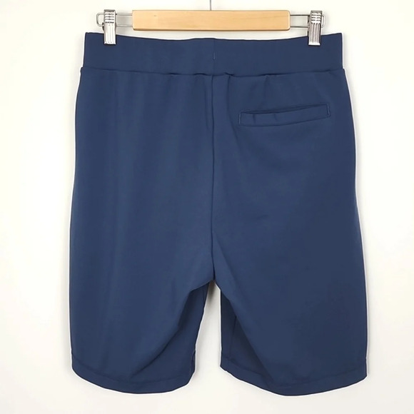 32 Degrees Cool Men's Indigo Blue Athletic Stretch Shorts Zipper Pockets Small - Picture 2 of 13